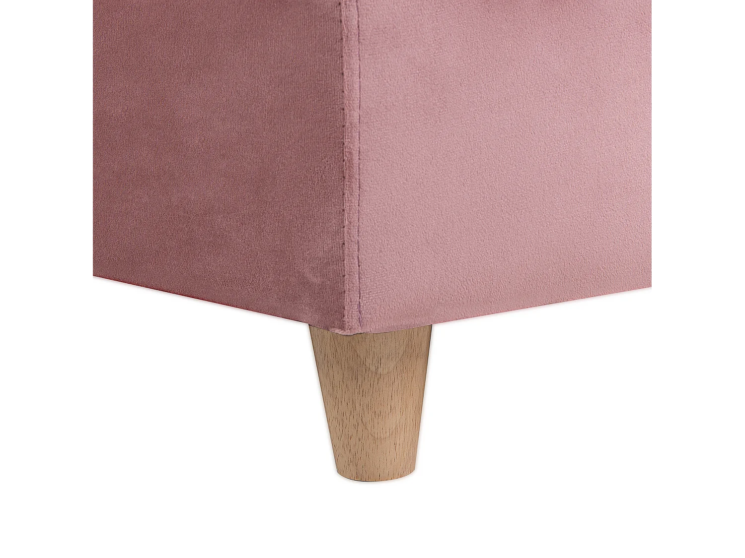 Chaise longue fluweel roze linkszijdig MERI