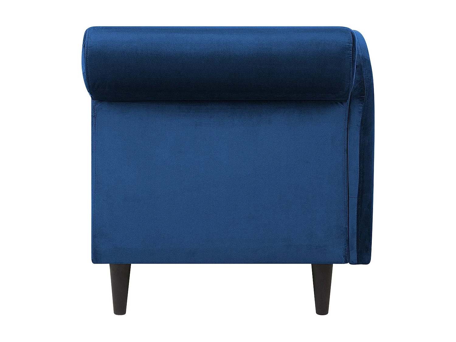 Chaise longue versione destra LUIRO Velluto Blu marino con contenitore