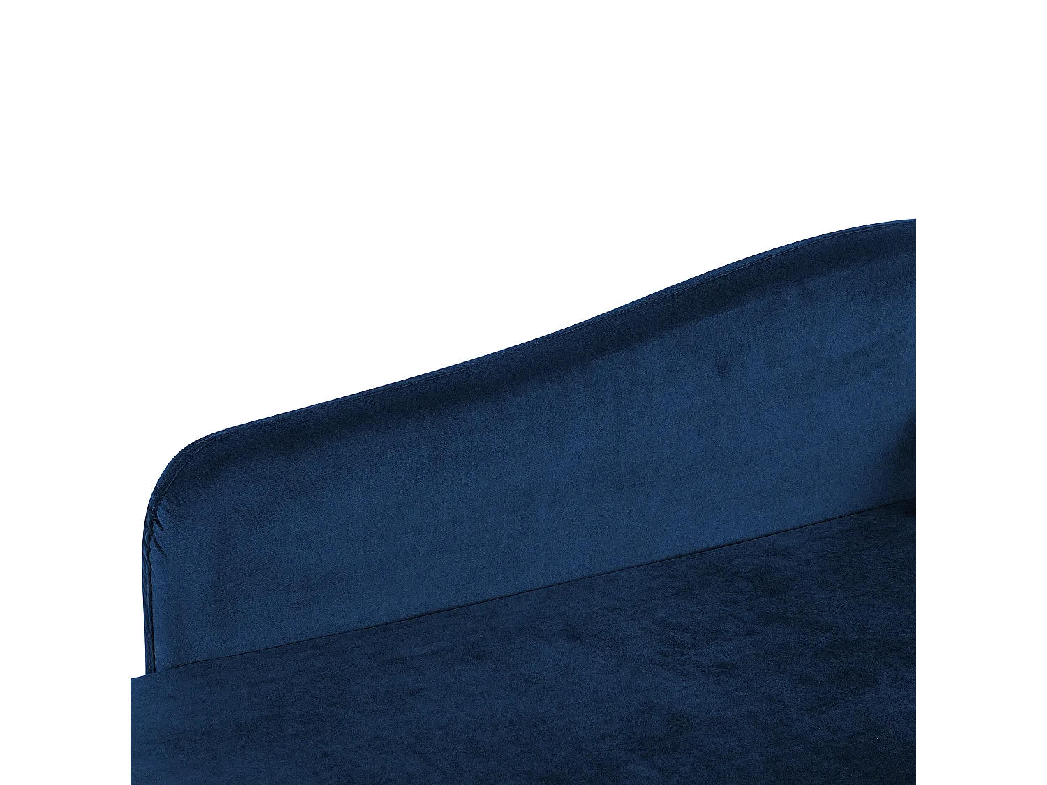 Chaise longue versione destra LUIRO Velluto Blu marino con contenitore