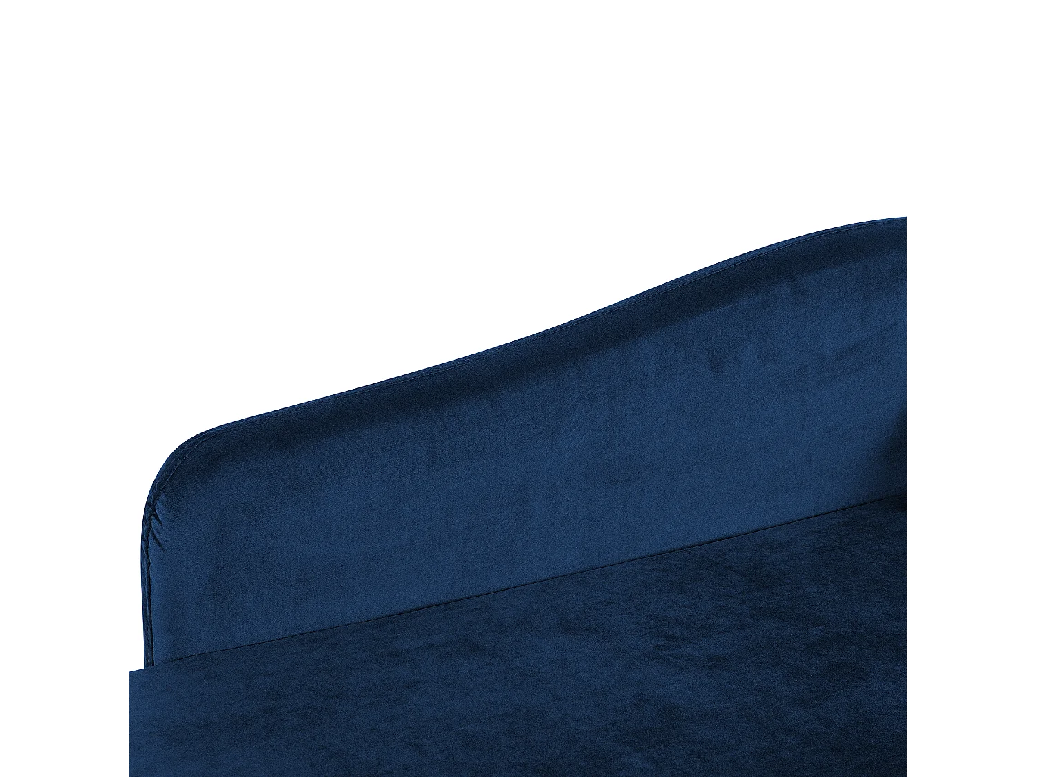 Moderne Chaiselongue mit angenehmer Polsterung aus Samtstoff in Marineblau Luiro