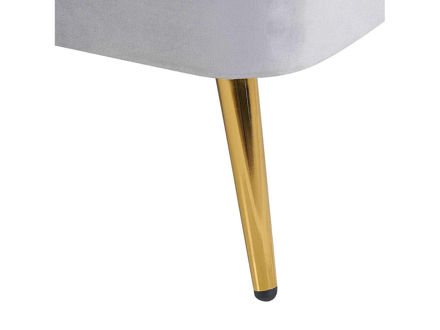 Linkszijdige chaise longue ALLIER Fluweel Lichtgrijs