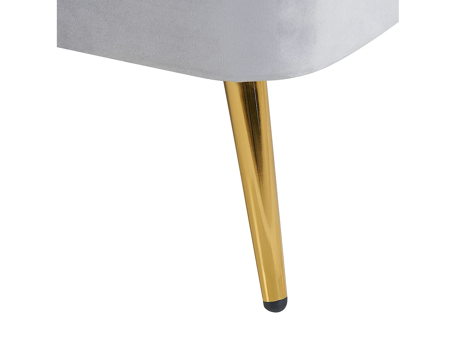 Chaise longue versione sinistra ALLIER Velluto Grigio chiaro