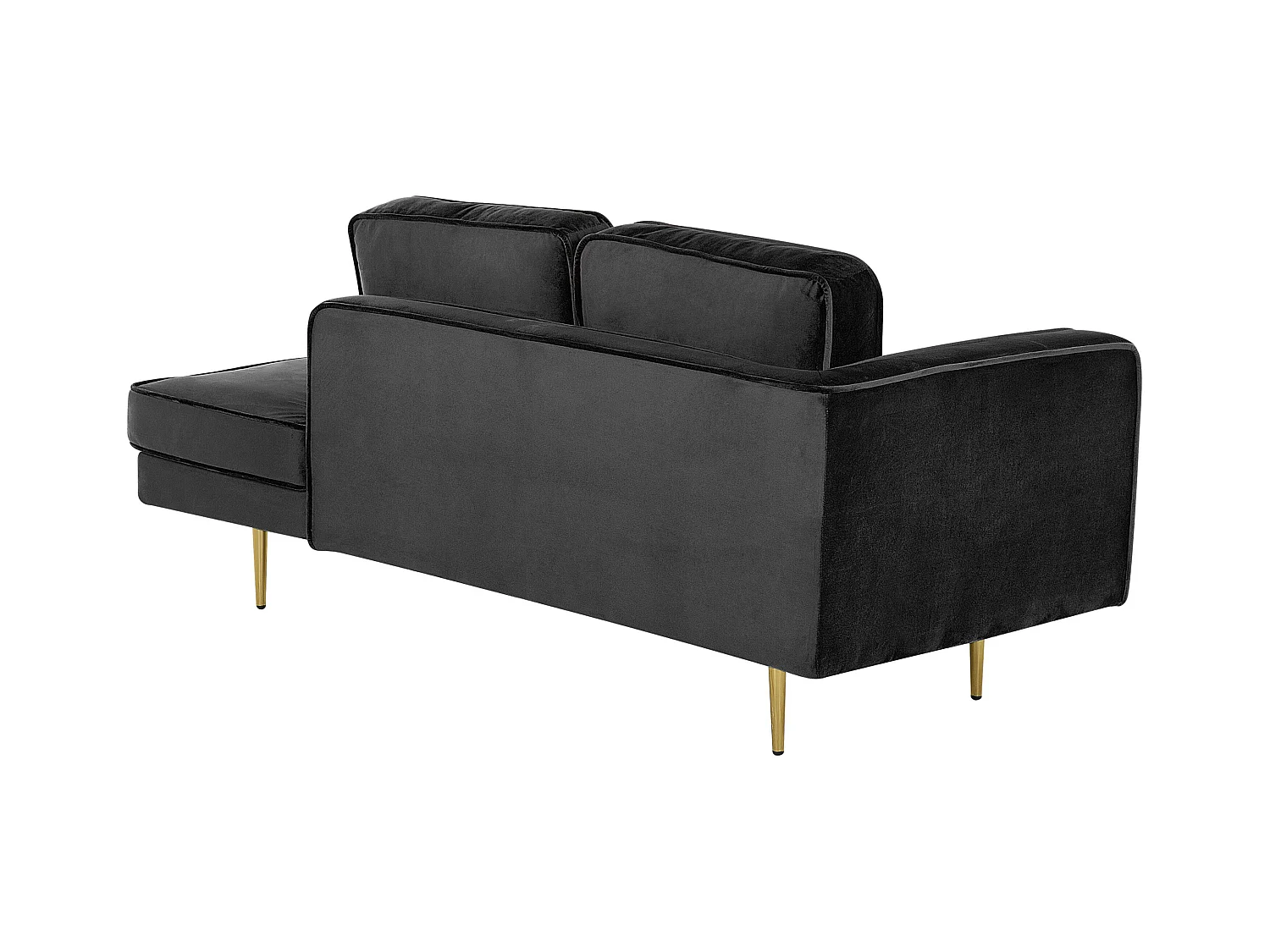 Chaise longue versione sinistra MIRAMAS Velluto Nero