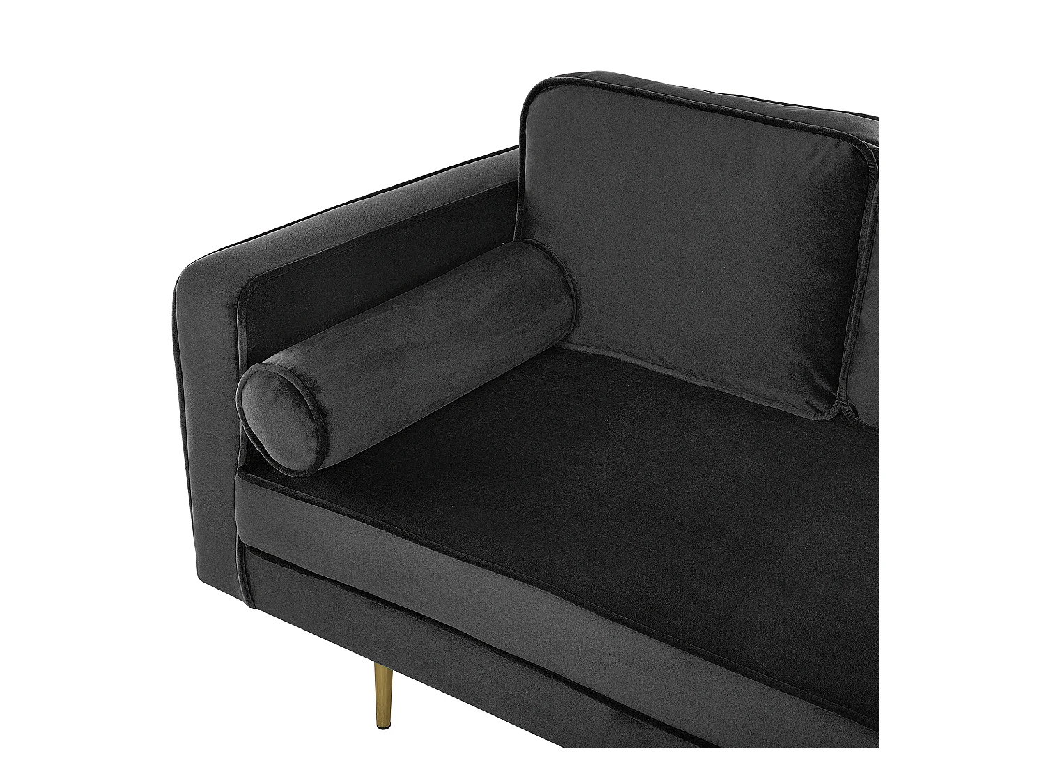 Chaise longue versione sinistra MIRAMAS Velluto Nero