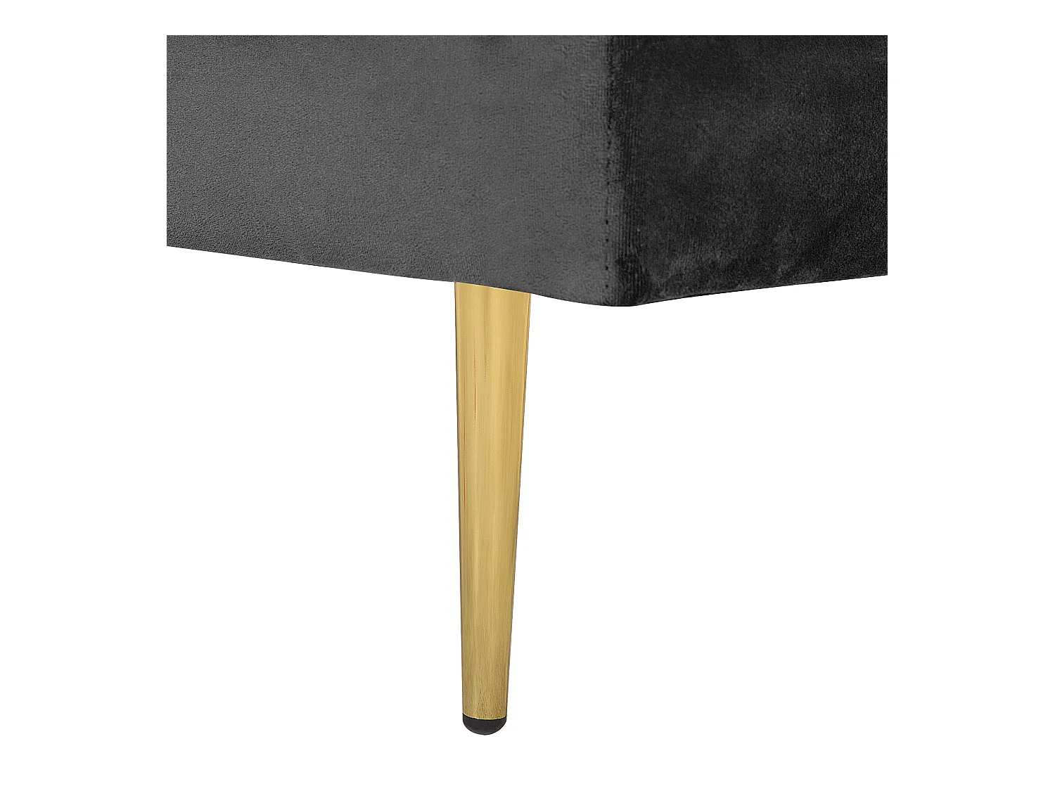 Chaise longue versione sinistra MIRAMAS Velluto Nero