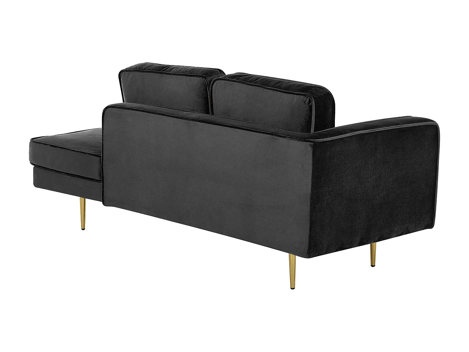 Chaise longue côté droite MIRAMAS Velours Noir
