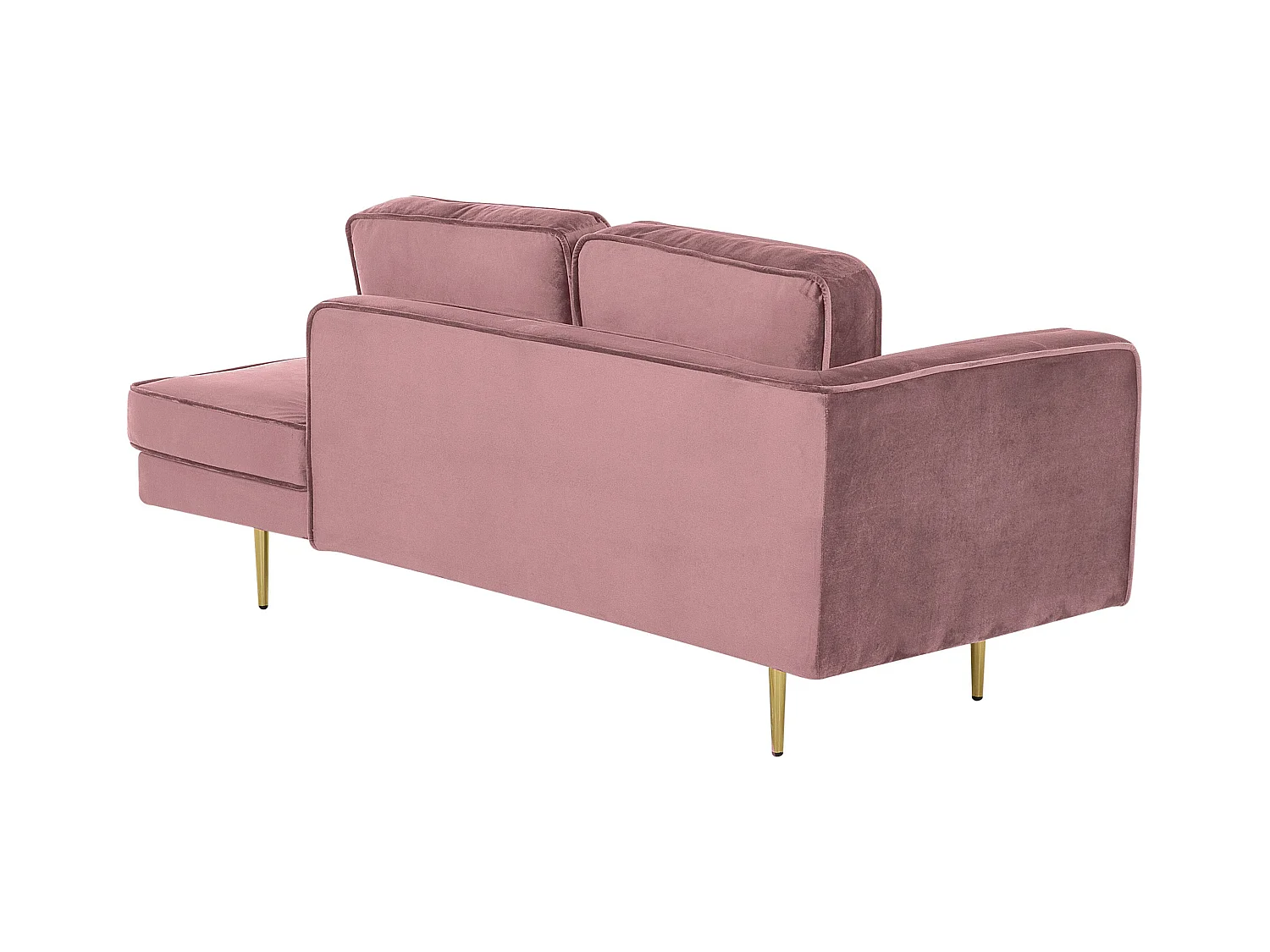 Chaise longue côté droite MIRAMAS Velours Rose
