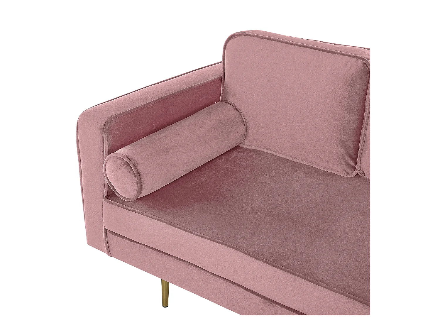 Chaise longue côté droite MIRAMAS Velours Rose
