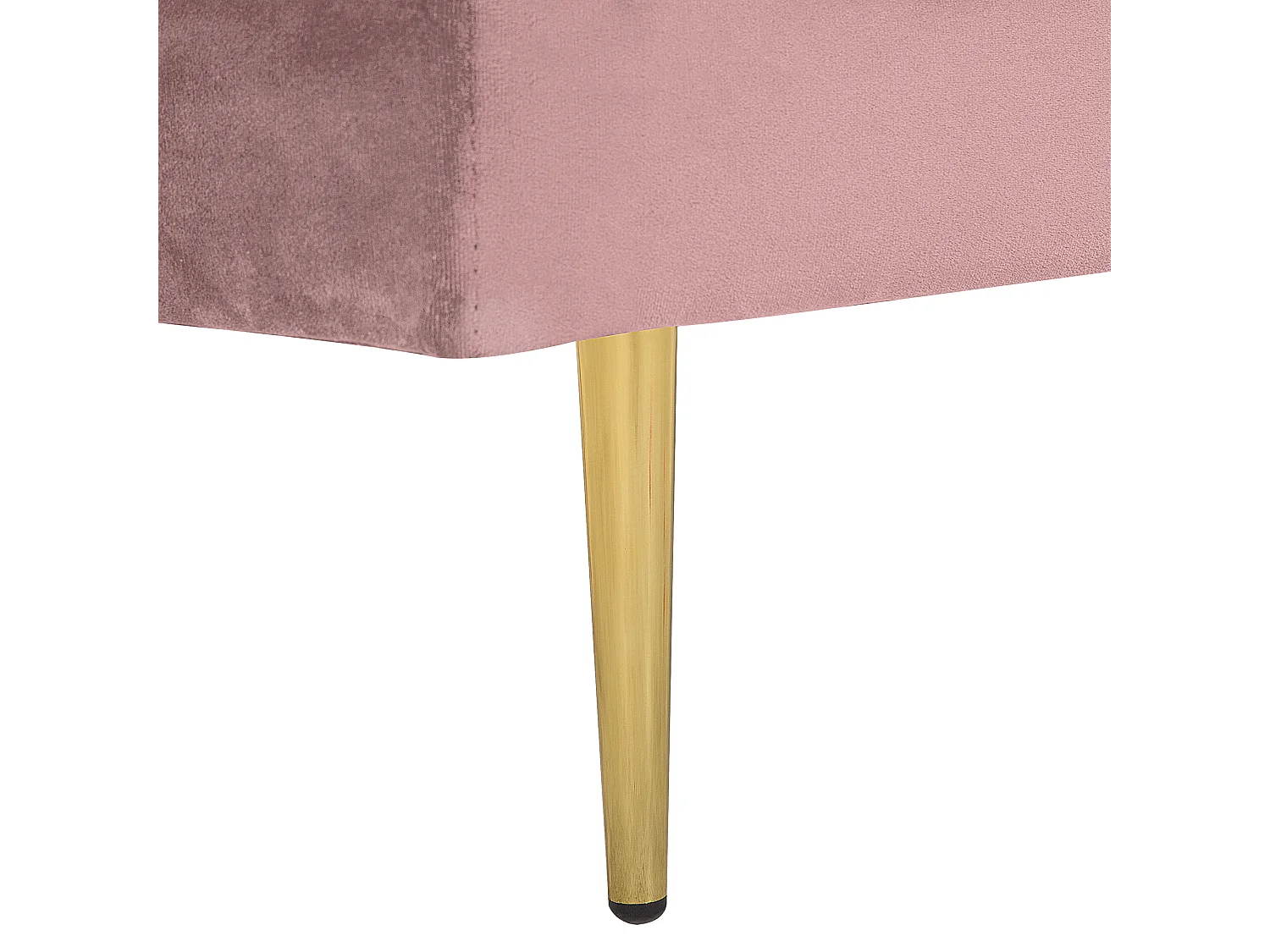 Chaise longue à esquerda MIRAMAS Veludo Rosa