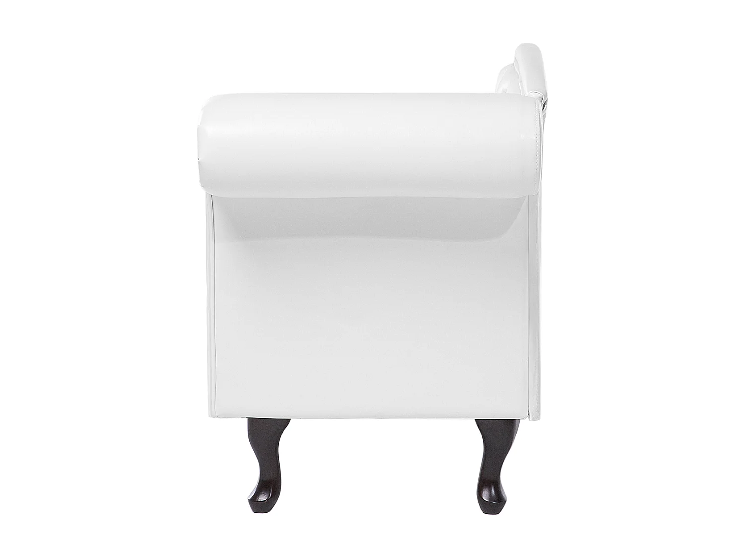 Rechtszijdige chaise longue LATTES Kunstleer Wit