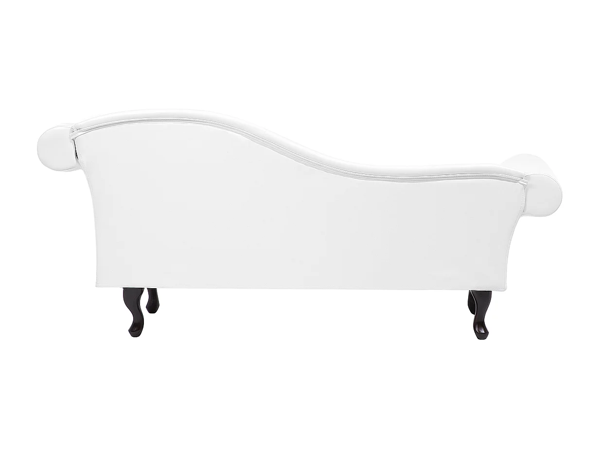 Chaise longue côté droit LATTES Cuir PU Blanc