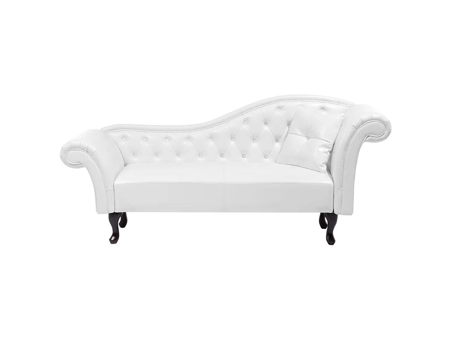 Chaise longue côté droit LATTES Cuir PU Blanc