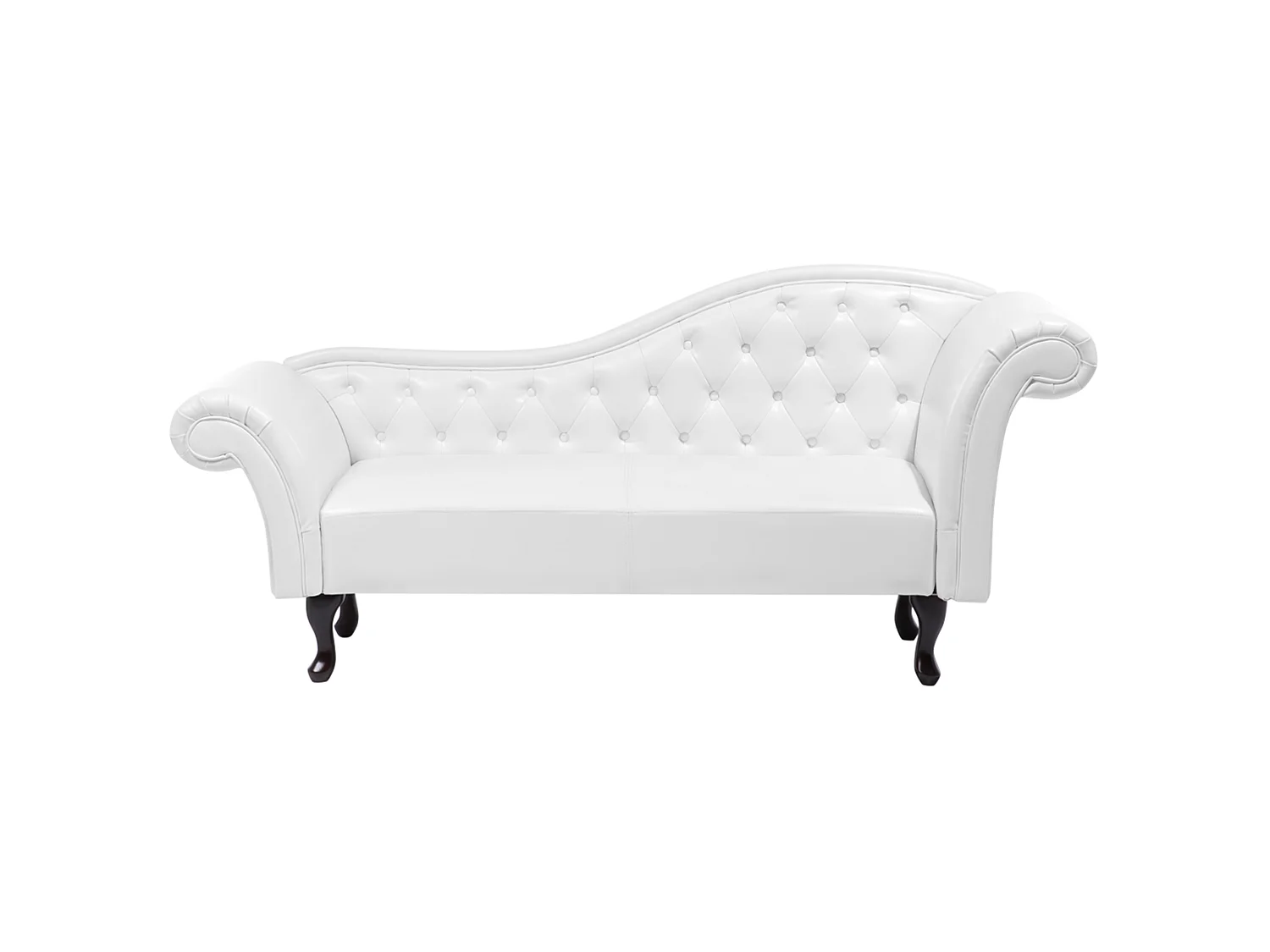Chaise longue côté droit LATTES Cuir PU Blanc