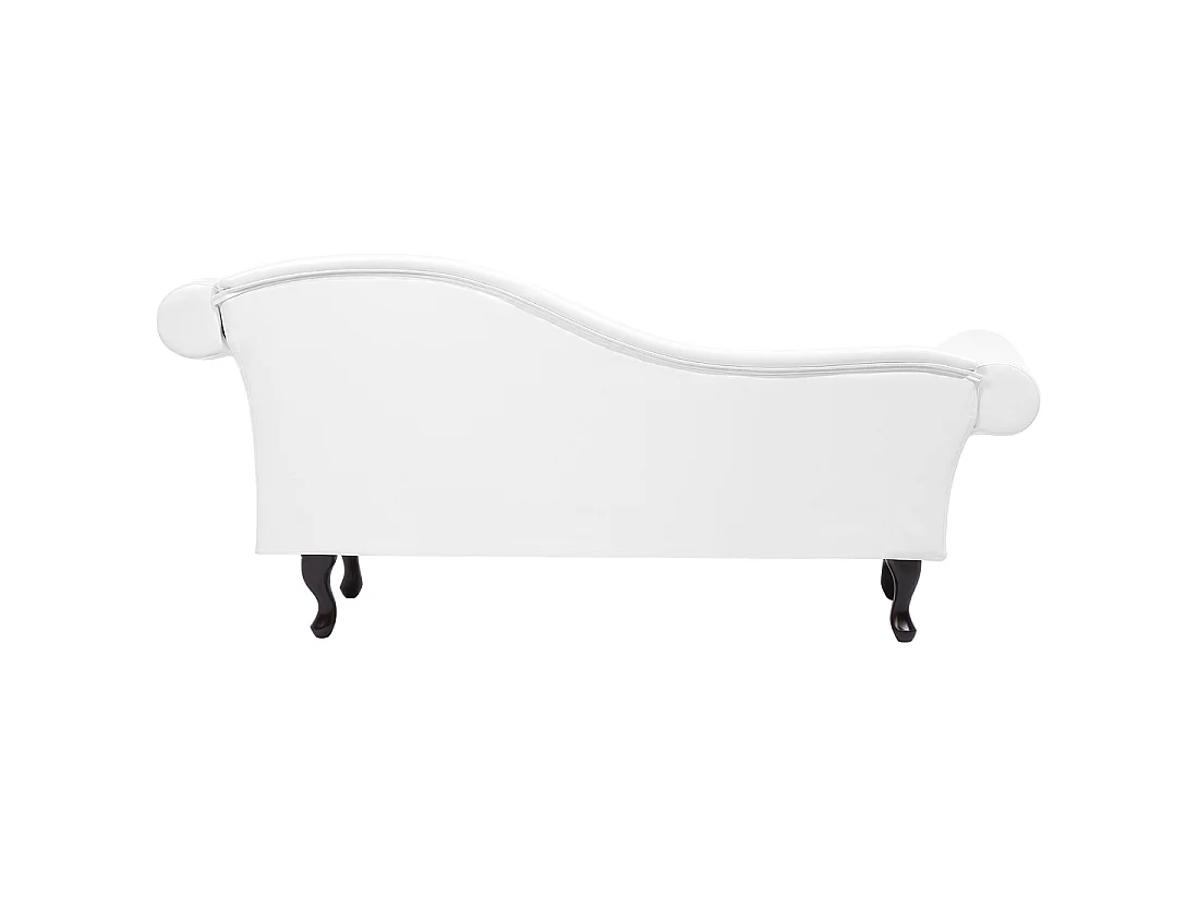 Chaise longue côté droit LATTES Cuir PU Blanc