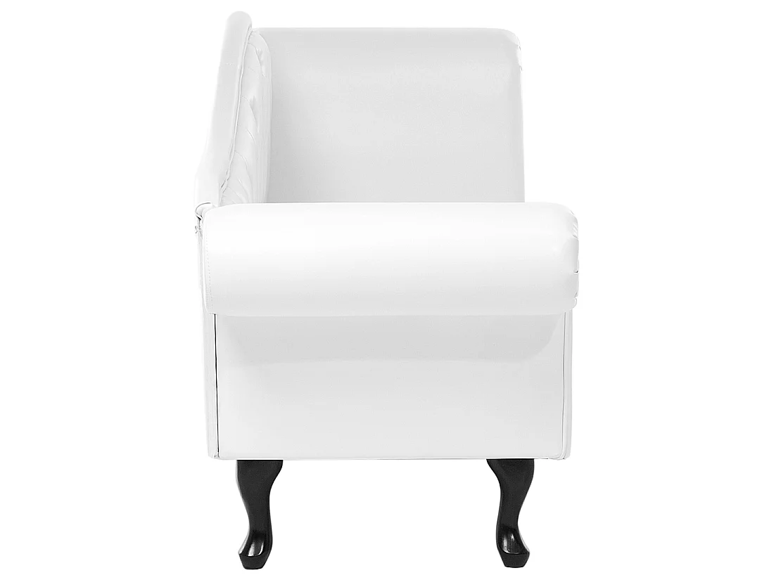 Chaise longue côté droit LATTES Cuir PU Blanc