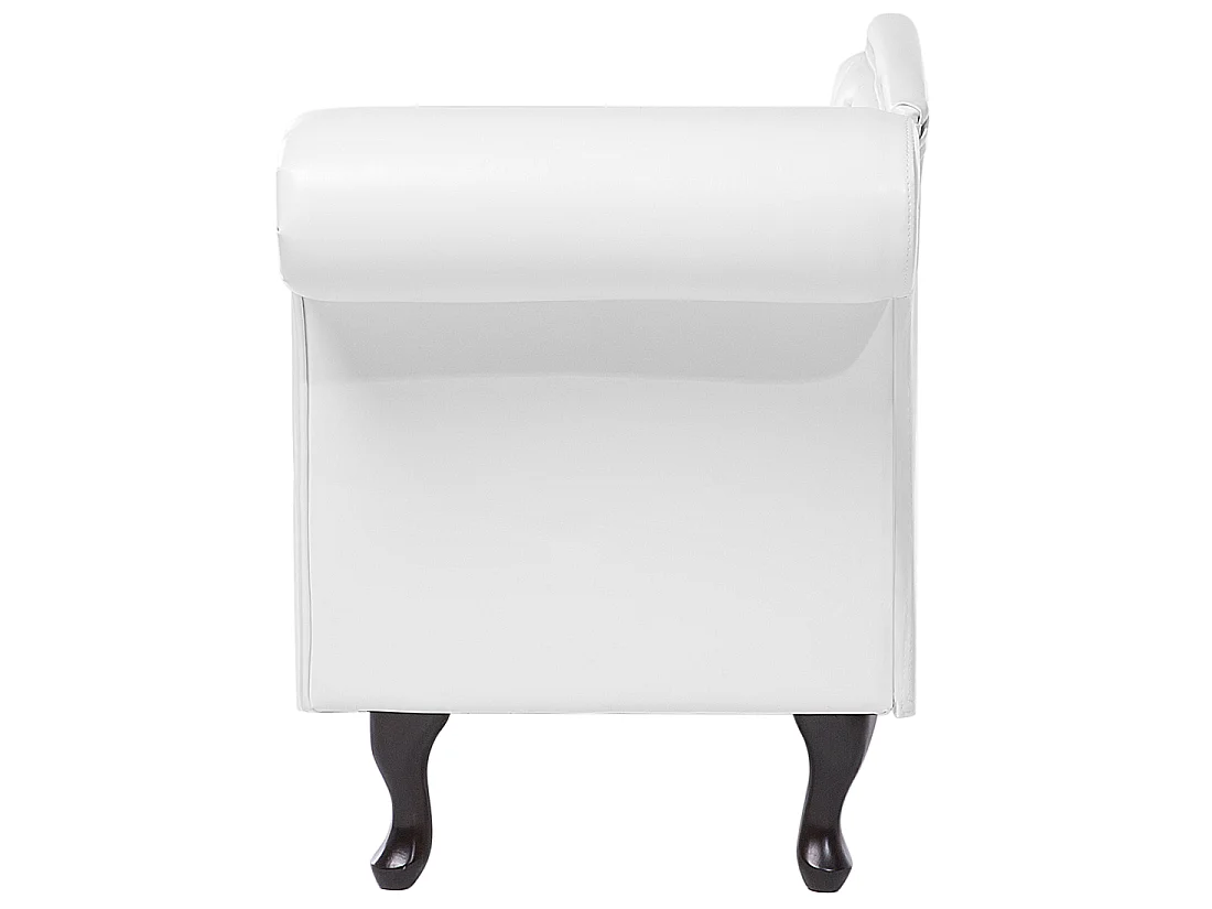 Chaise longue côté droit LATTES Cuir PU Blanc