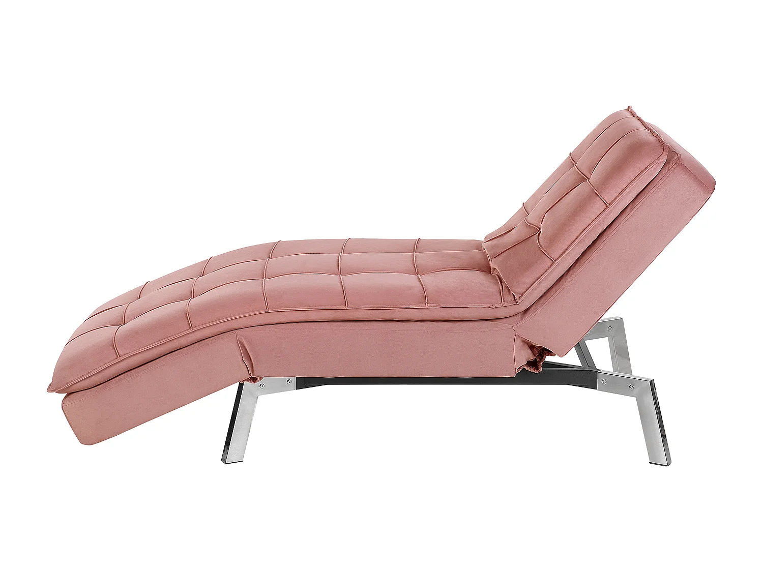 Chaise longue LOIRET Veludo Rosa