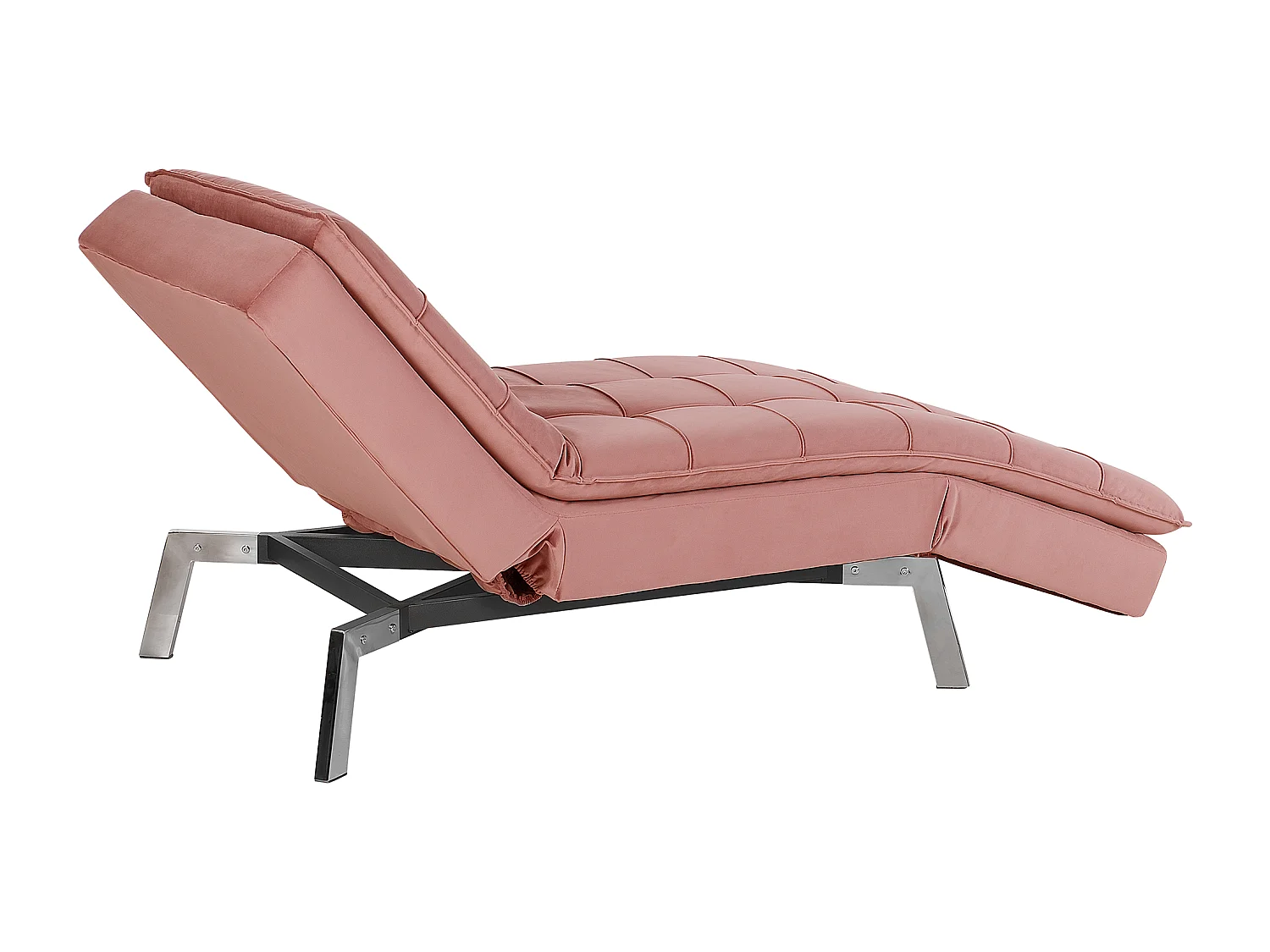 Chaise longue LOIRET Veludo Rosa