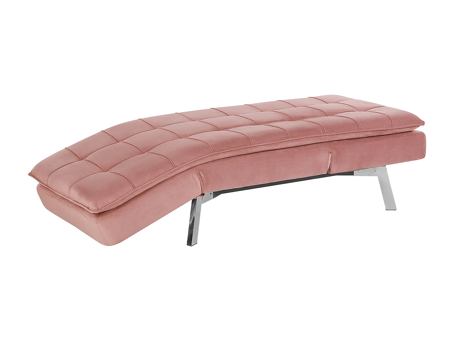 Chaise longue LOIRET Veludo Rosa