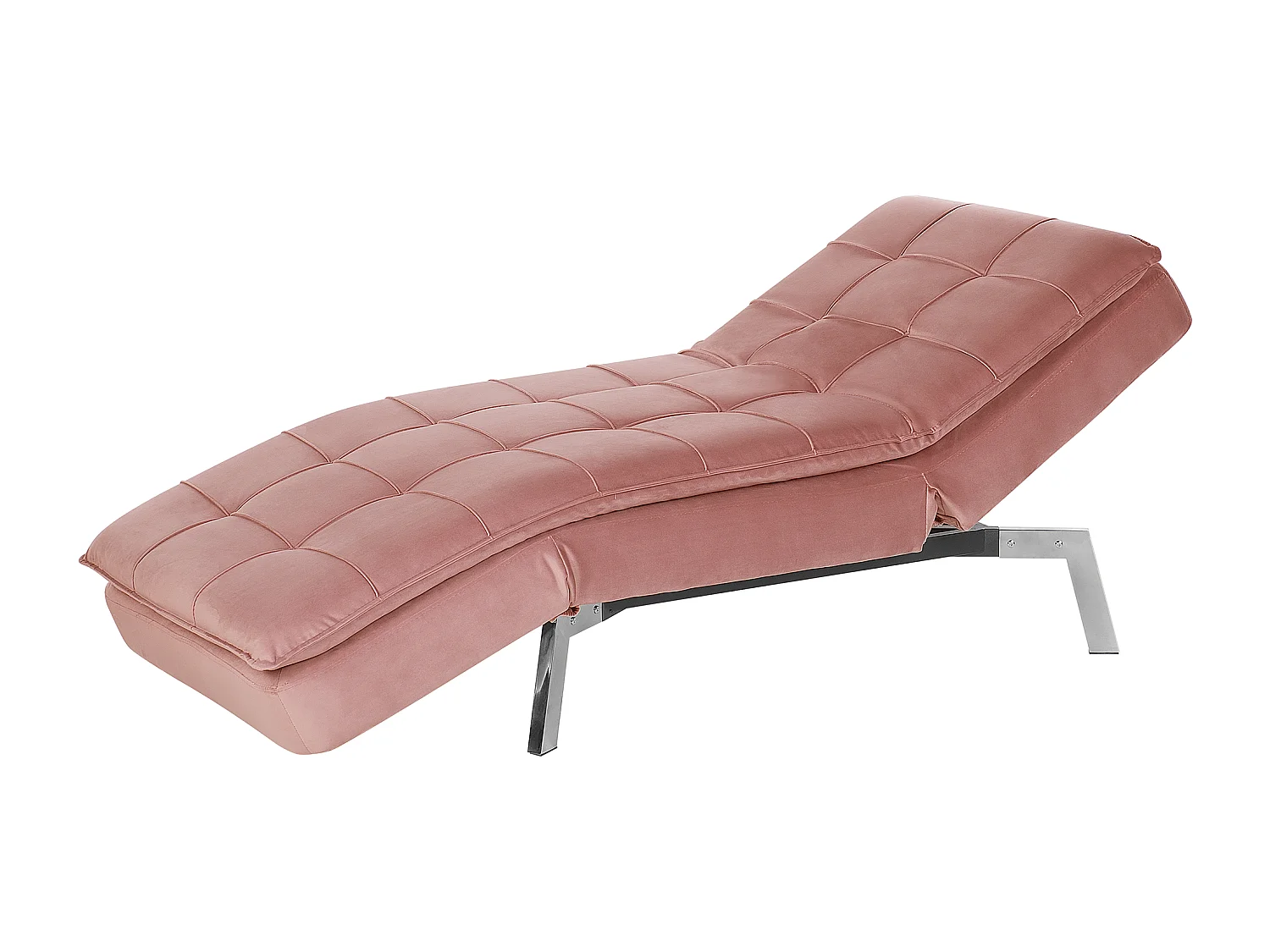 Chaise longue LOIRET Veludo Rosa