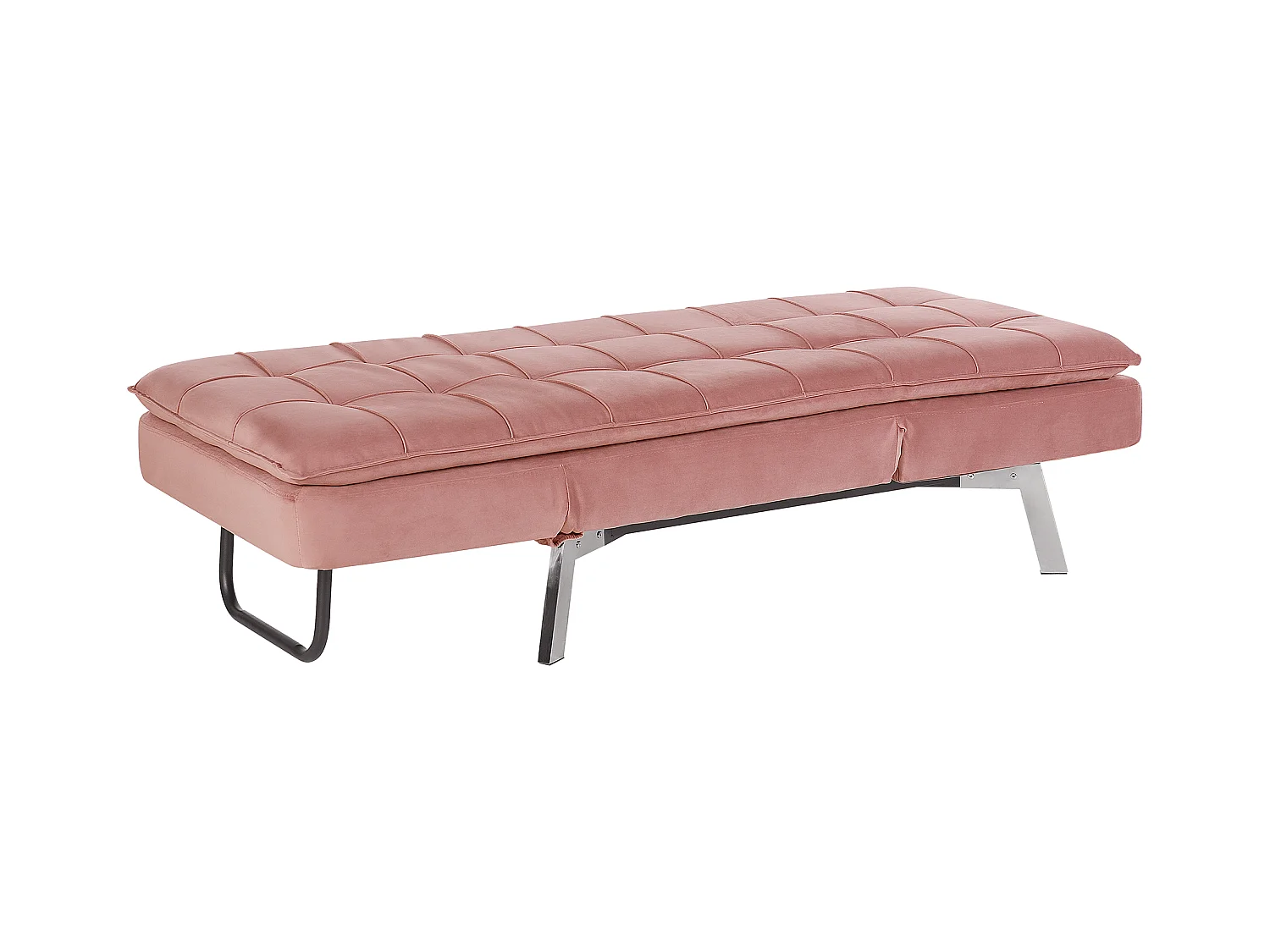 Chaise longue LOIRET Velours Rose