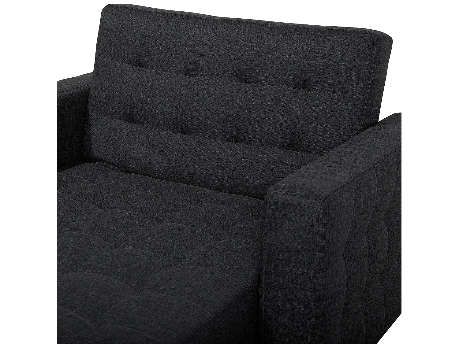 Chaise longue ABERDEEN Tecido Cinzento grafite