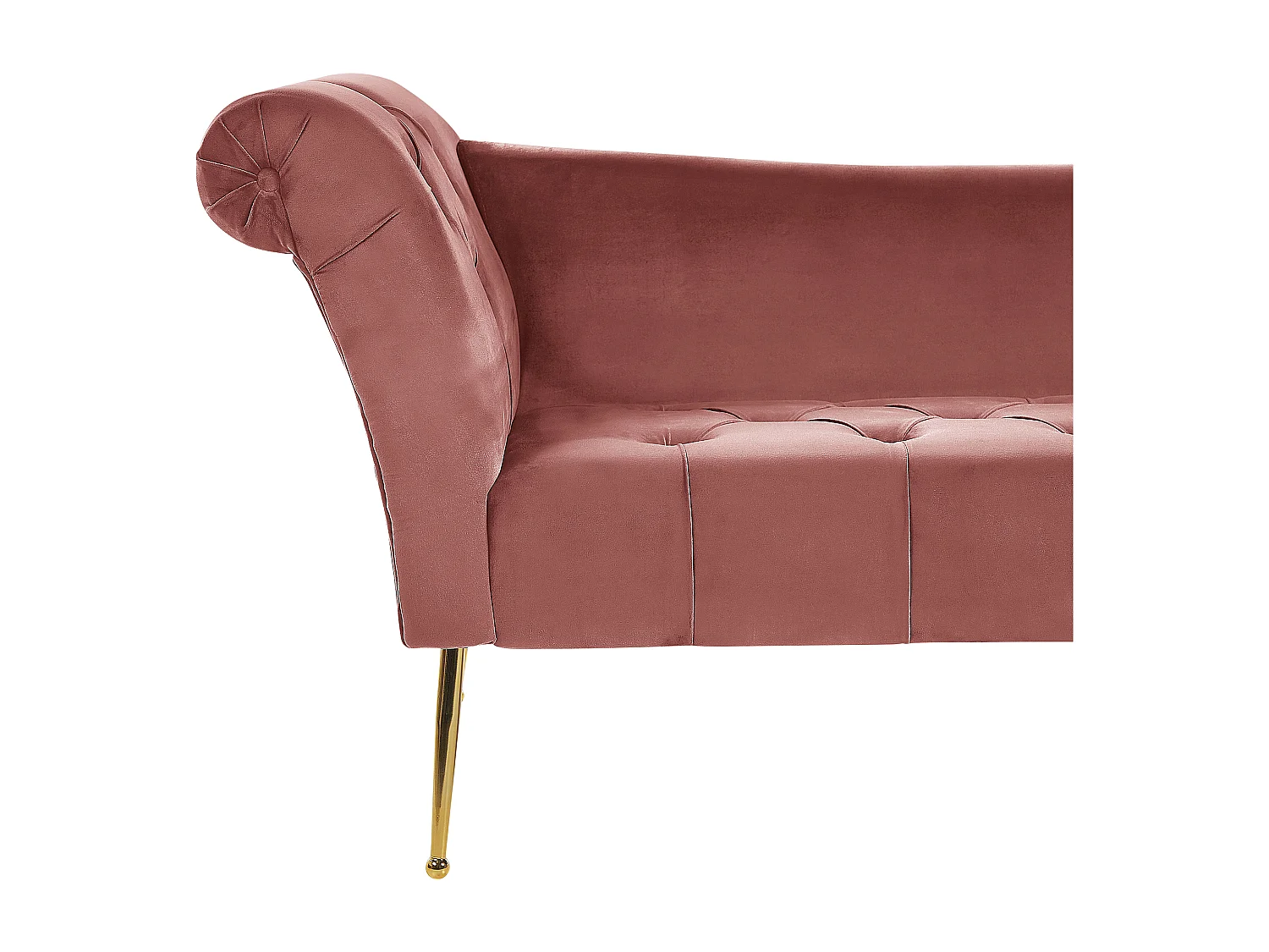 Chaiselongue NANTILLY Samtstoff Rosa