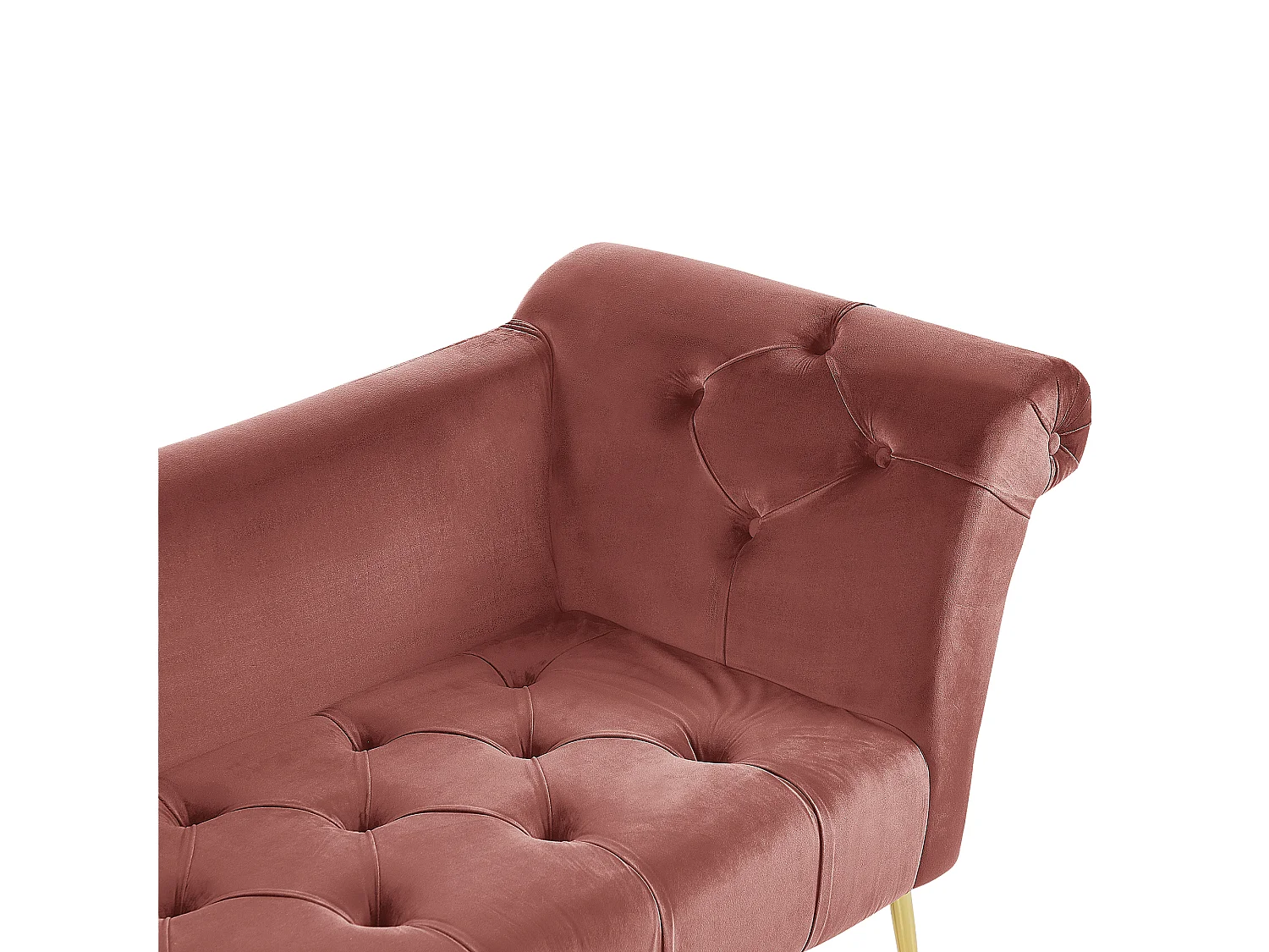 Chaiselongue NANTILLY Samtstoff Rosa