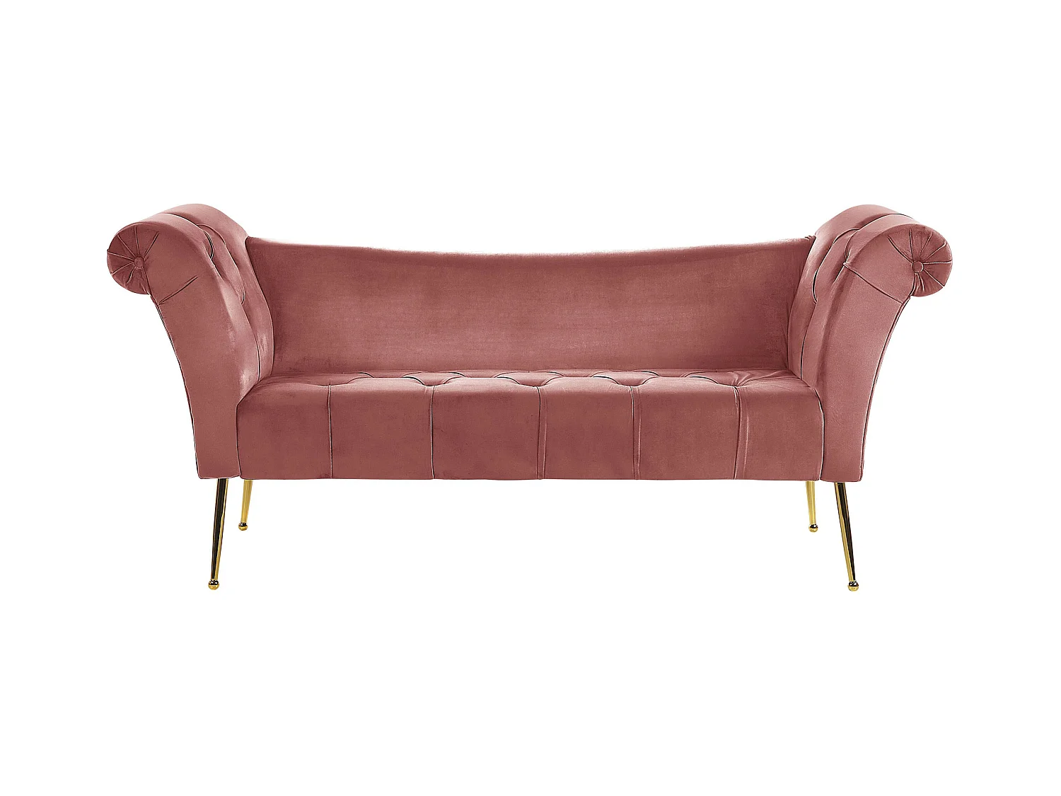 Chaise longue NANTILLY Velours Rose