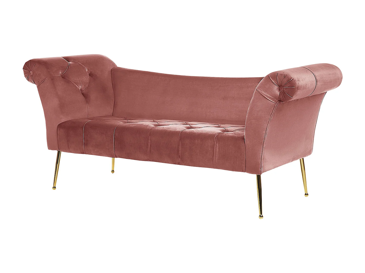 Chaise longue NANTILLY Velluto Rosa