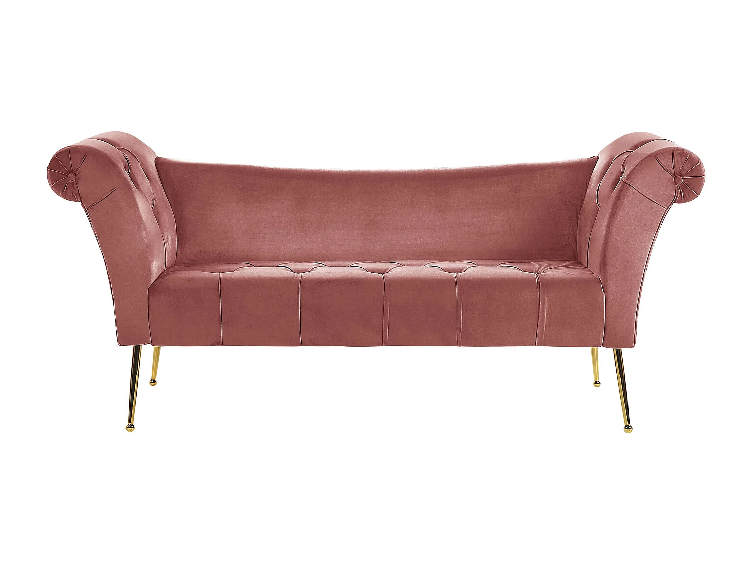 Chaise longue NANTILLY Fluweel Roze