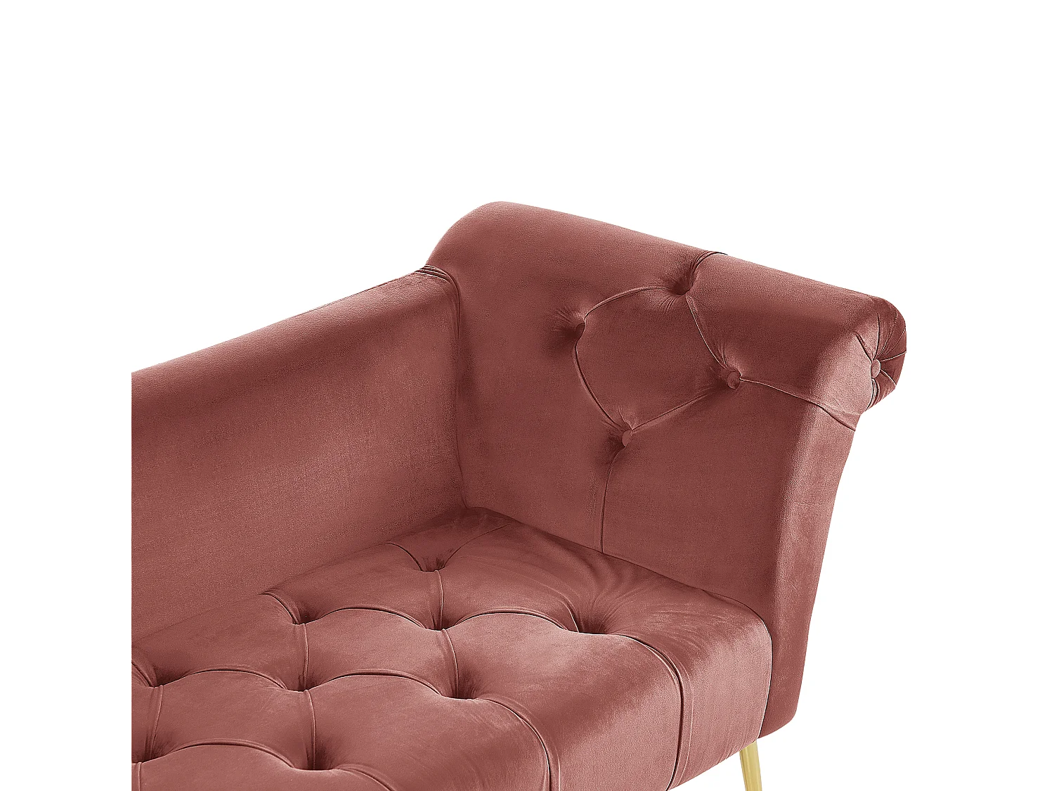 Chaise longue NANTILLY Velours Rose