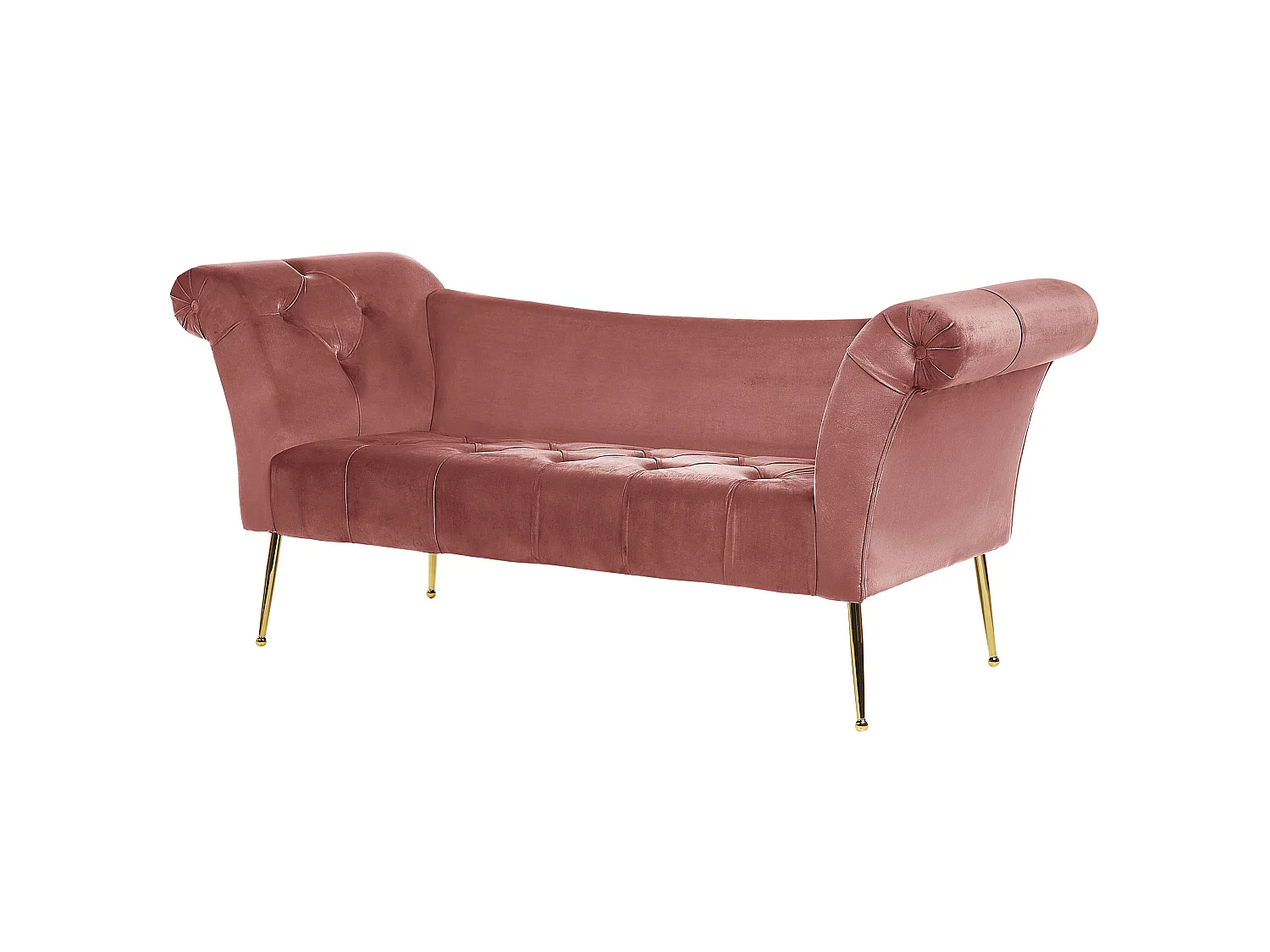 Chaise Longue NANTILLY Velvet Pink