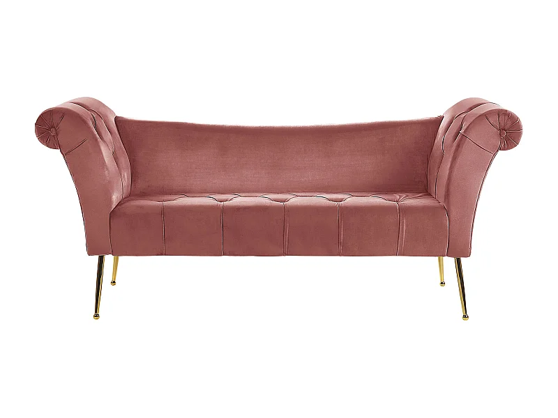 Chaise longue NANTILLY Fluweel Roze