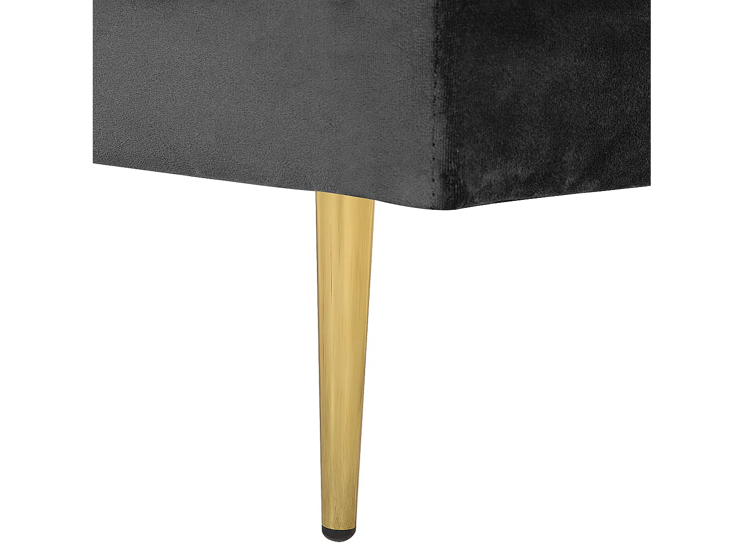 Chaise longue côté droit MIRAMAS Velours Noir