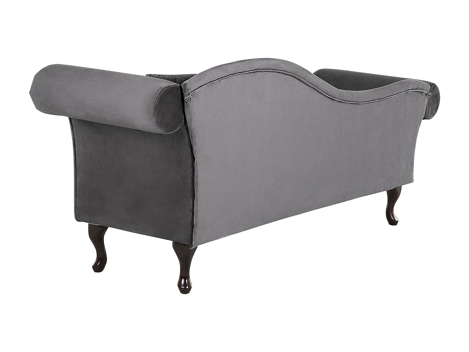 Chaise longue côté droit LATTES Velours Gris
