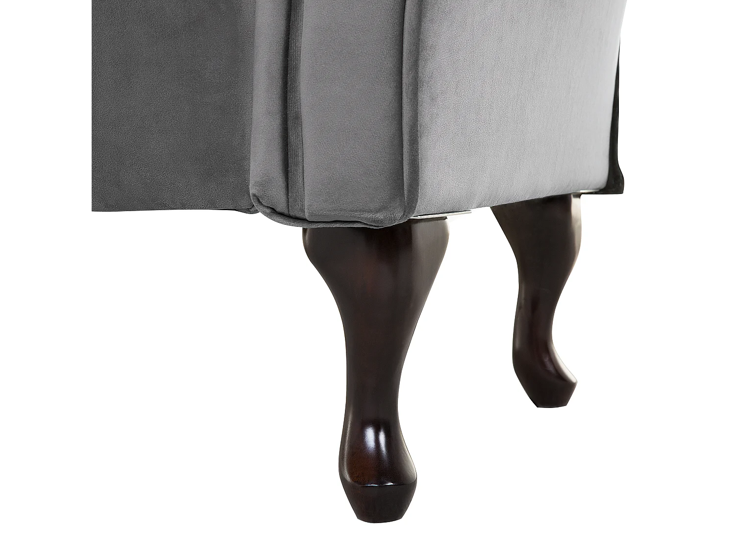 Chaise longue côté droit LATTES Velours Gris