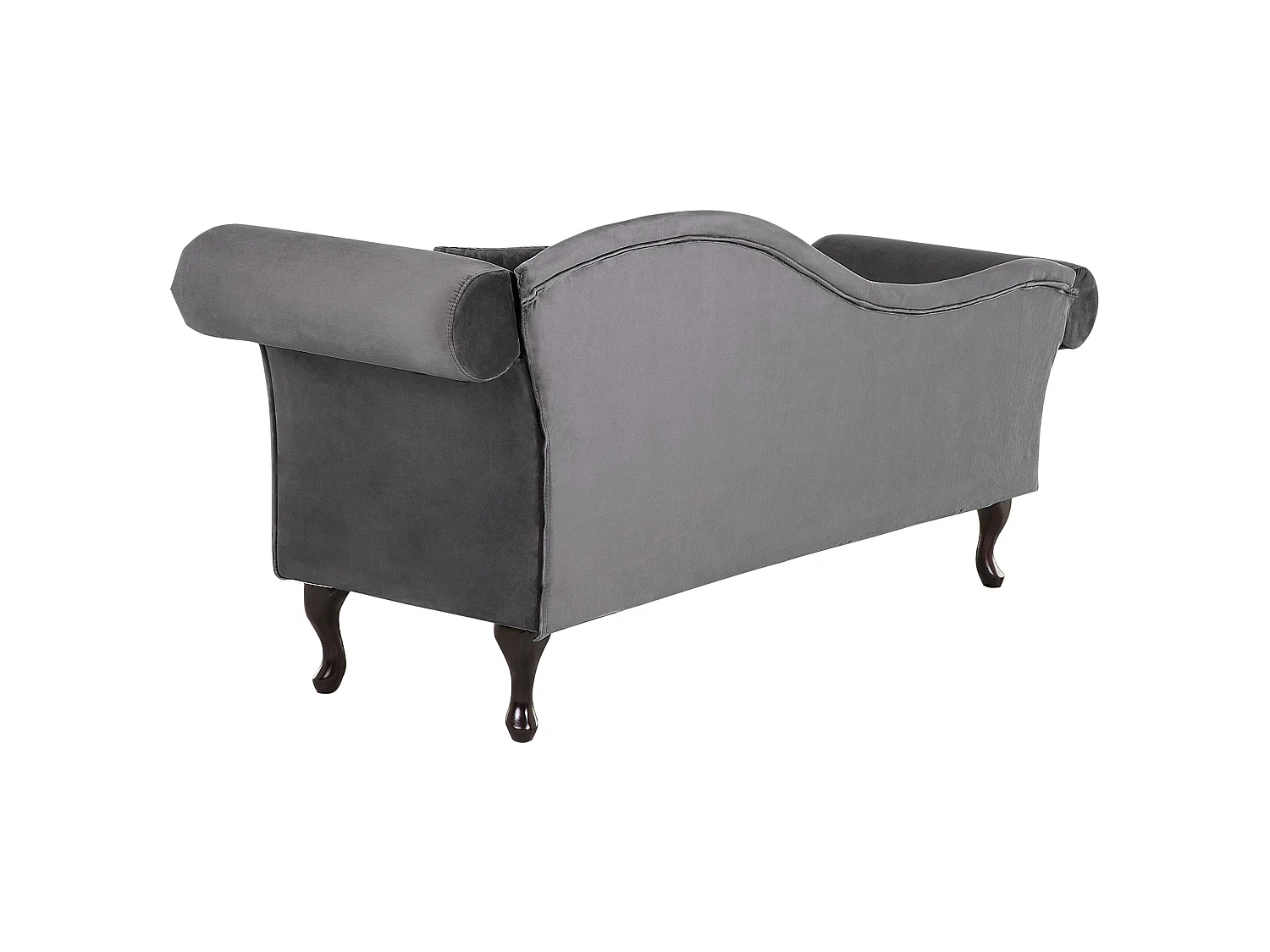 Chaise longue côté droit LATTES Velours Gris