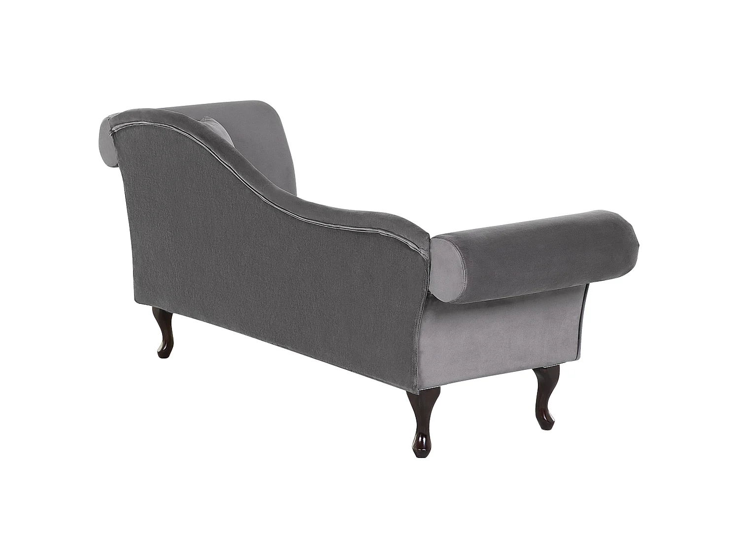 Chaise longue côté droit LATTES Velours Gris