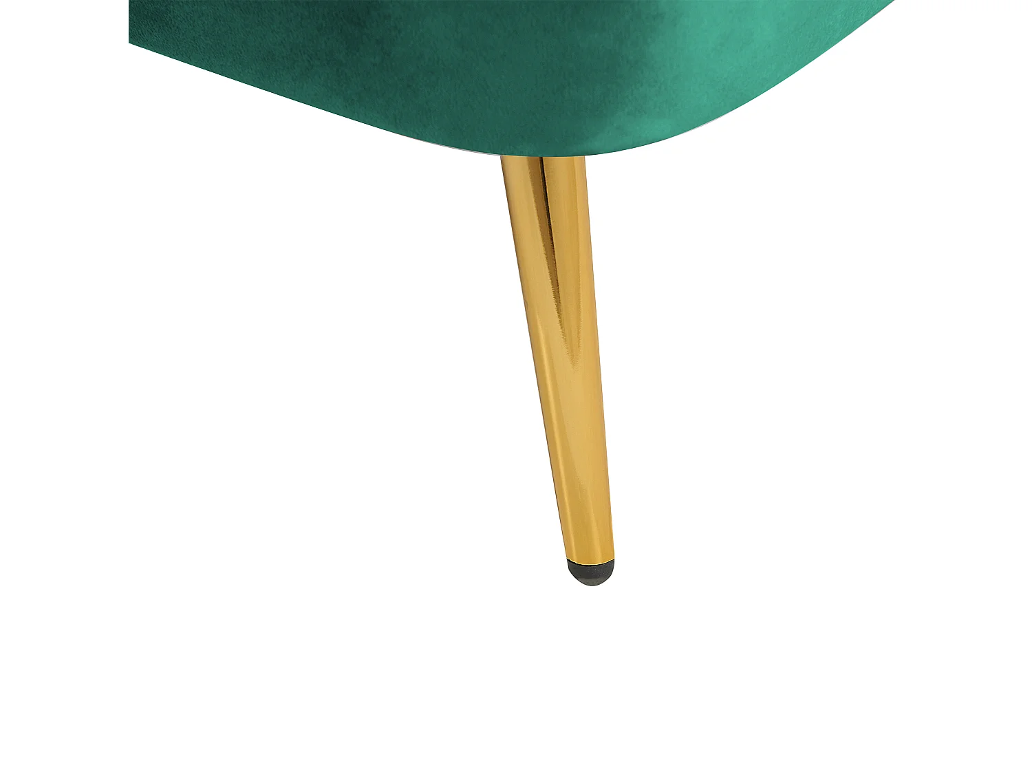 Linkszijdige chaise longue ALLIER Fluweel Smaragdgroen