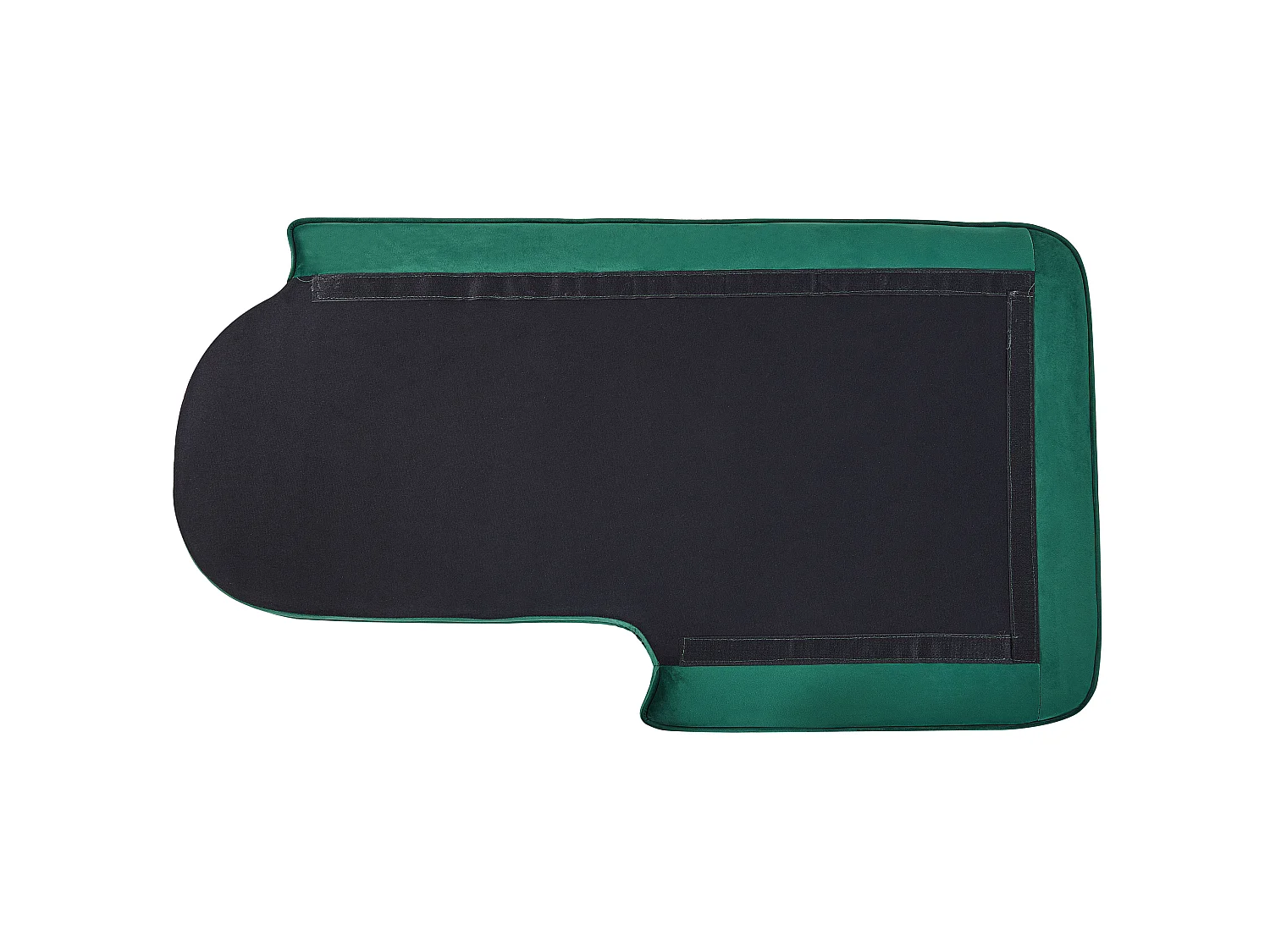 Linkszijdige chaise longue ALLIER Fluweel Smaragdgroen
