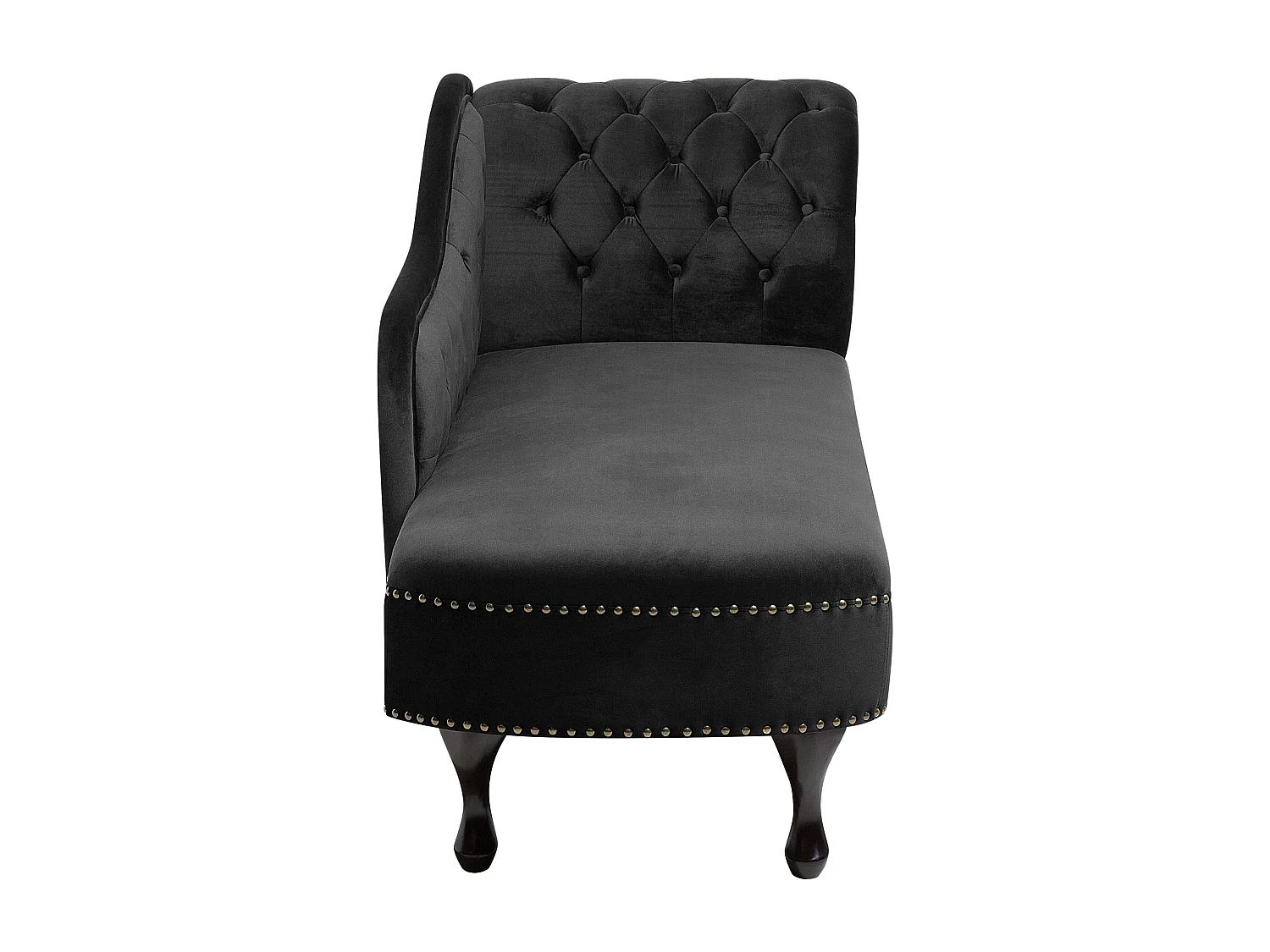 Chaise longue versione destra NIMES Velluto Nero