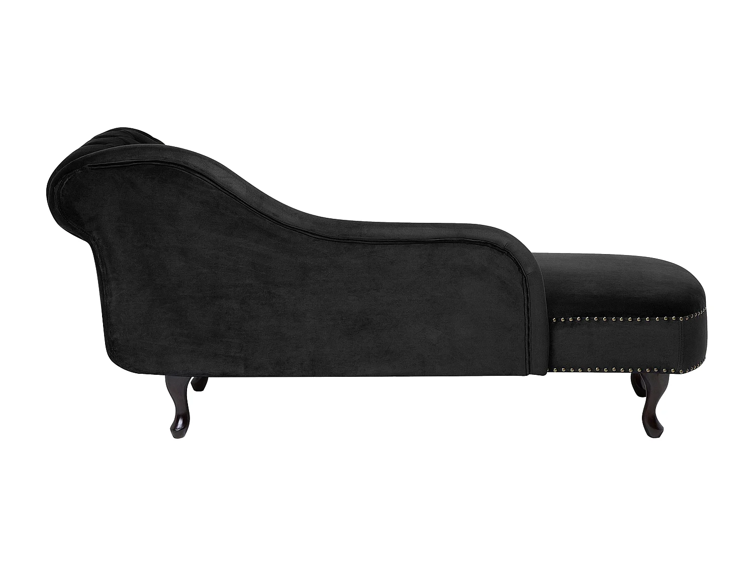 Chaise longue versione destra NIMES Velluto Nero