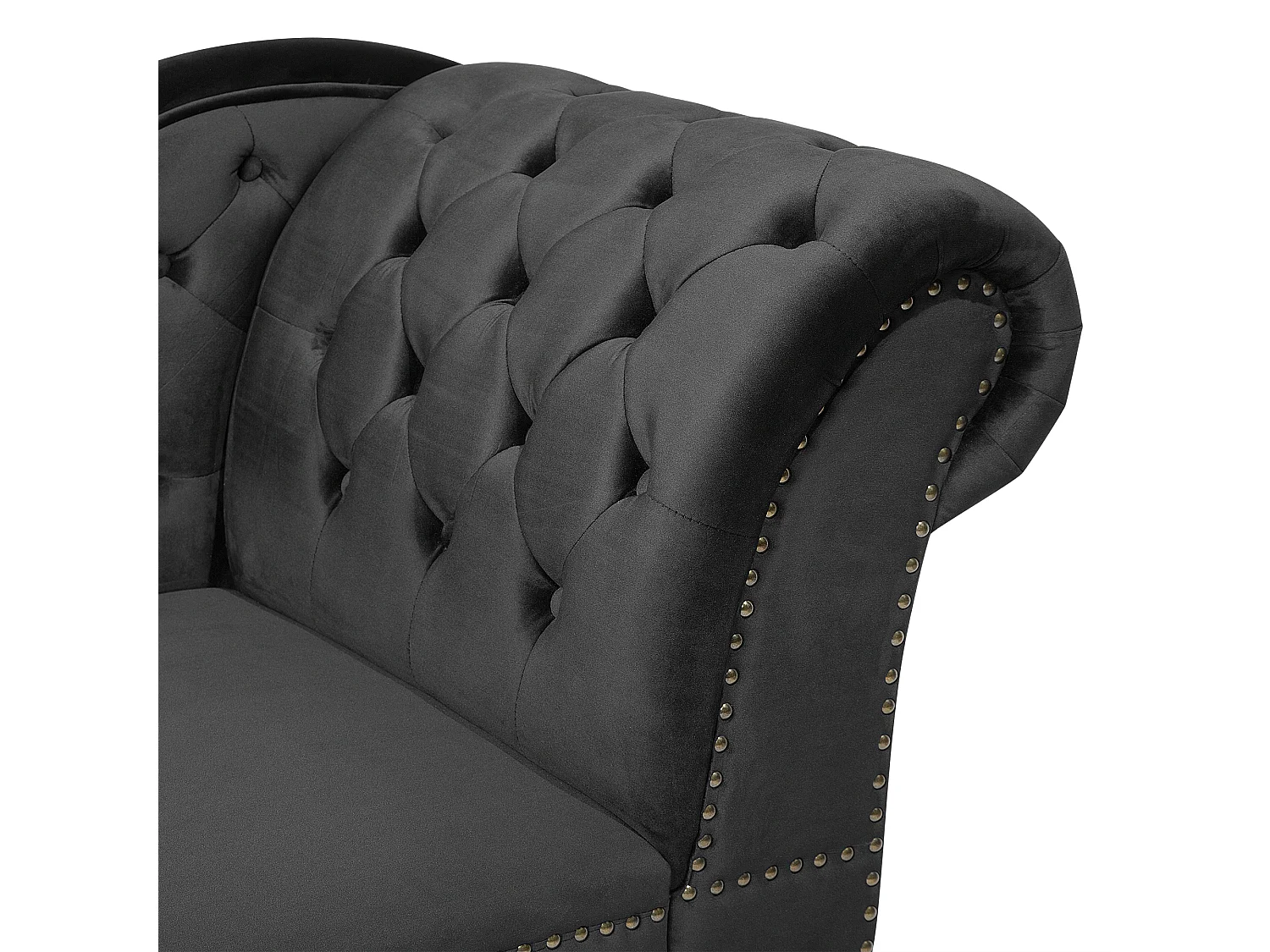 Chaise longue versione destra NIMES Velluto Nero
