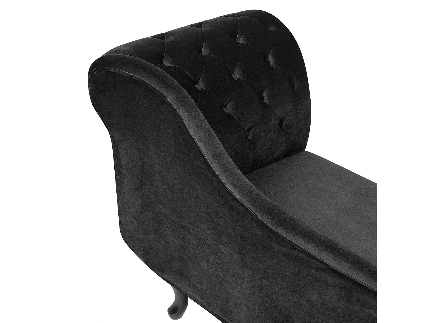 Chaise longue versione destra NIMES Velluto Nero