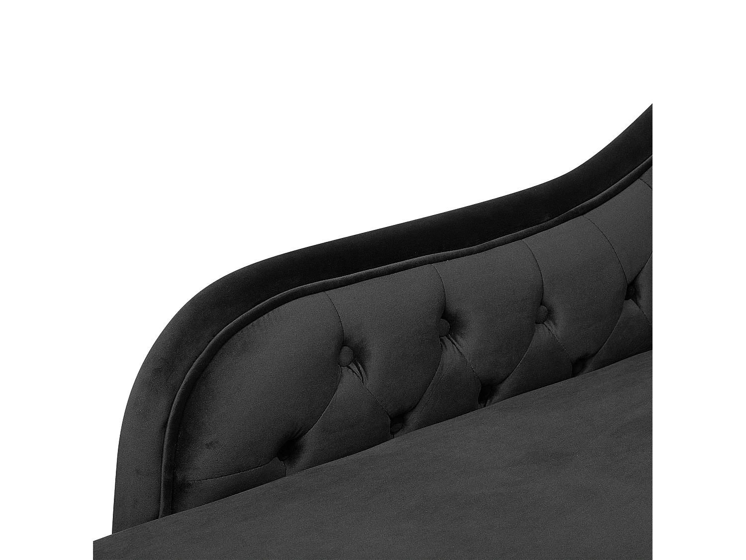 Chaise longue côté droit NIMES Velours Noir