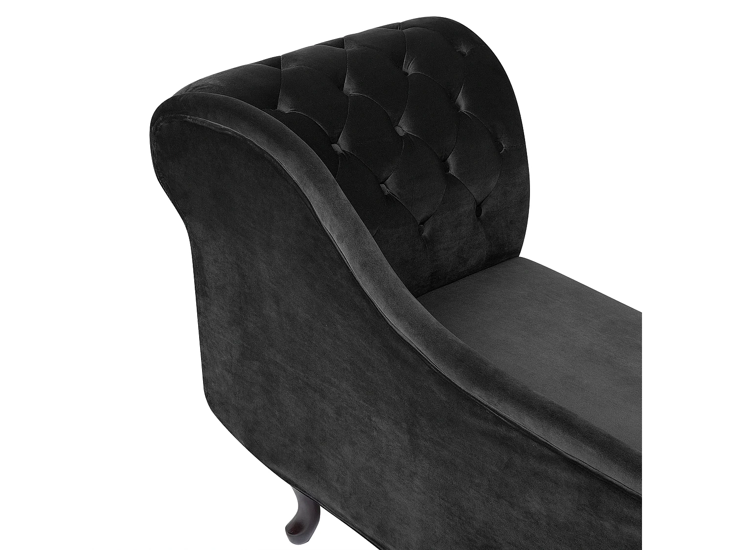 Chaise longue côté droit NIMES Velours Noir