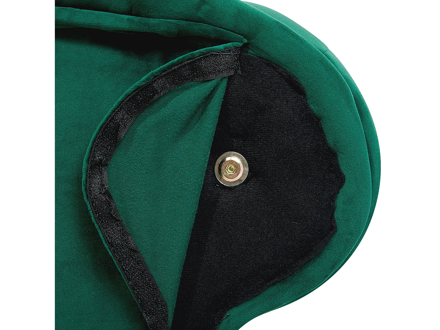 Chaise longue à esquerda NIMES Veludo Verde escuro