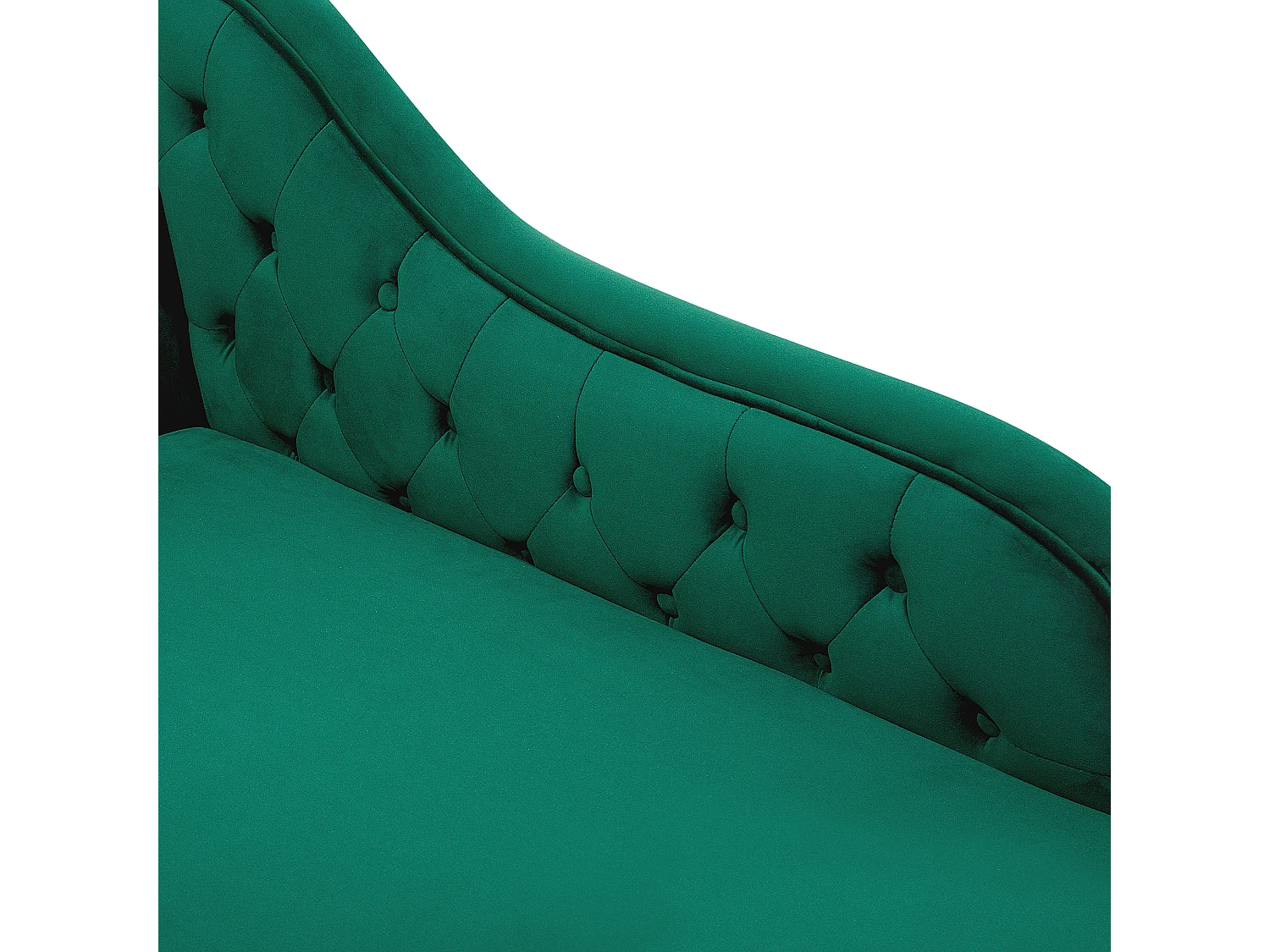 Chaise longue côté gauche NIMES Velours Vert foncé