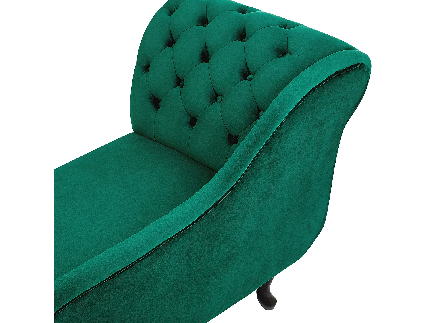 Chaise longue côté gauche NIMES Velours Vert foncé